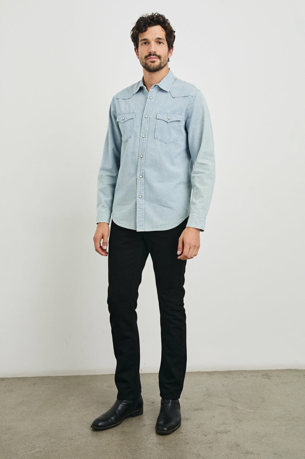 ROY SHIRT - SUNFADED INDIGO| Rails outlet