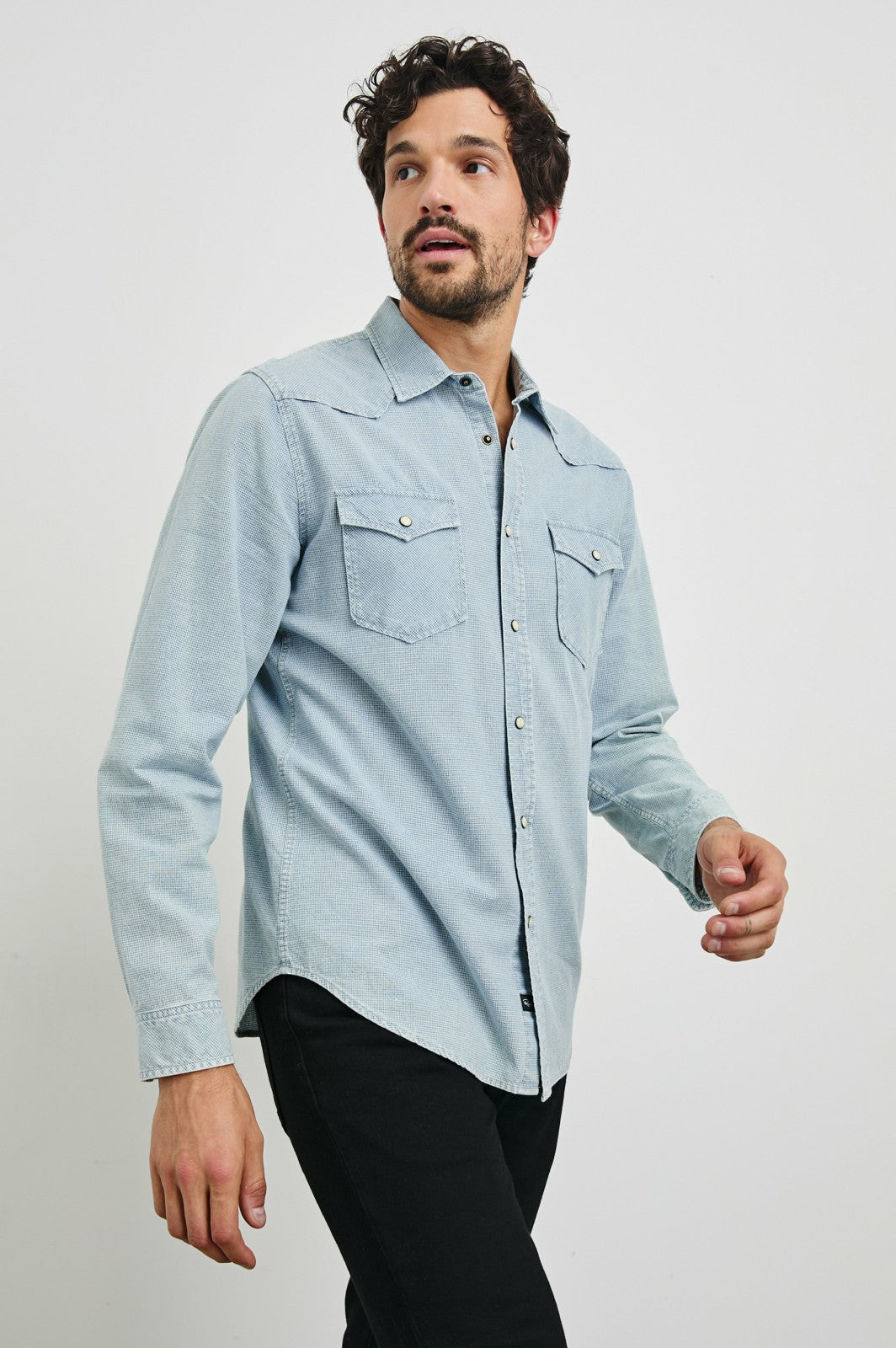 ROY SHIRT - SUNFADED INDIGO| Rails outlet