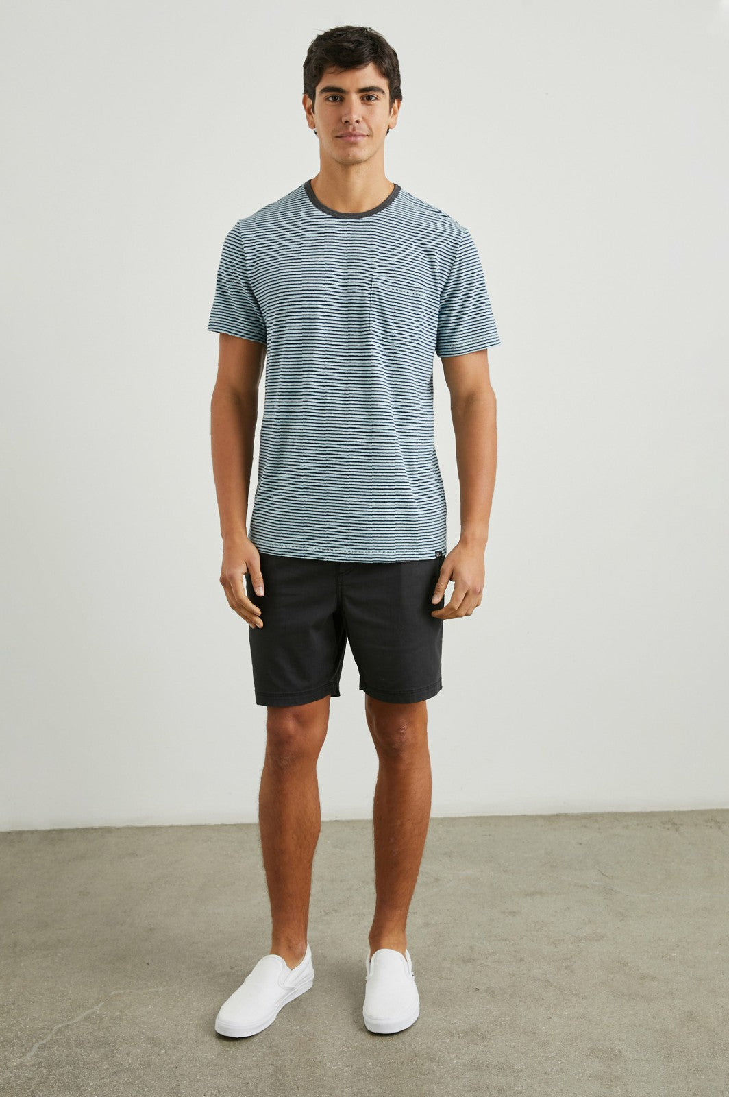 VALENCIA T-SHIRT - CERULEAN SKY STRIPE| Rails online