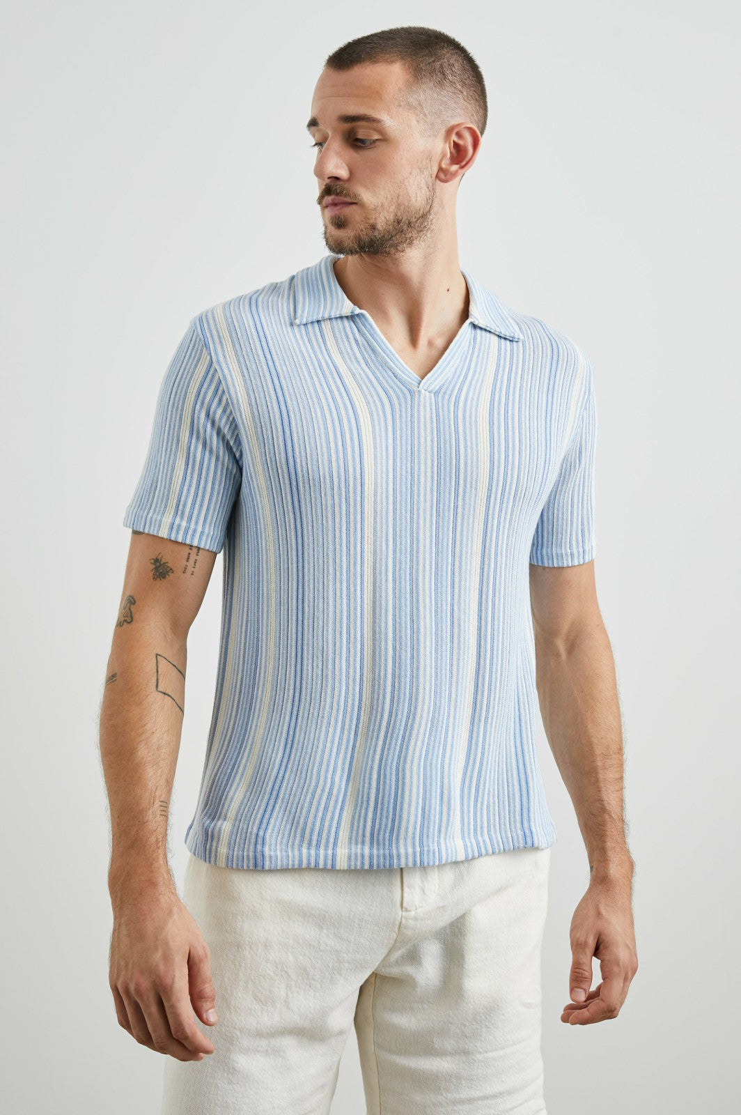 ETANNE POLO SHIRT - MERIDIAN ECRU STRIPE| Rails for sale