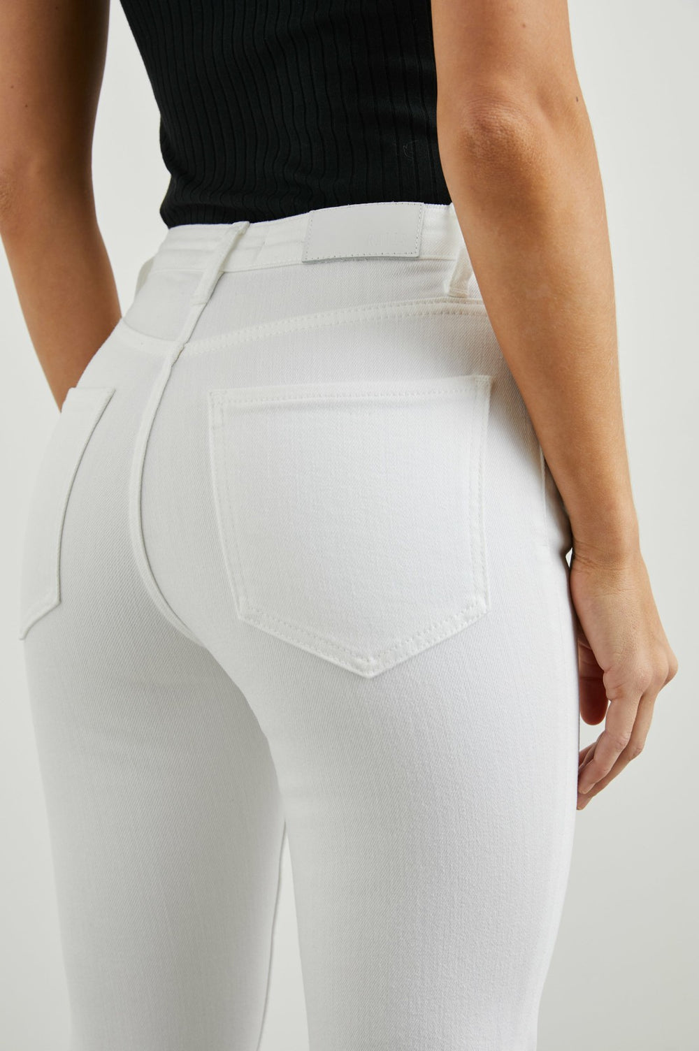 SUNSET CROP SLIM FLARE - SALT WHITE| Rails discount