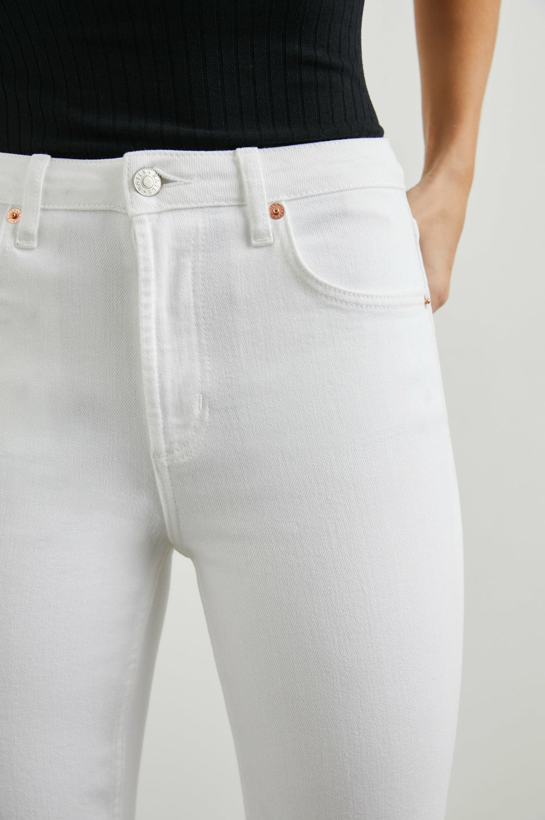 SUNSET CROP SLIM FLARE - SALT WHITE| Rails discount