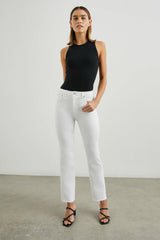 SUNSET CROP SLIM FLARE - SALT WHITE| Rails discount