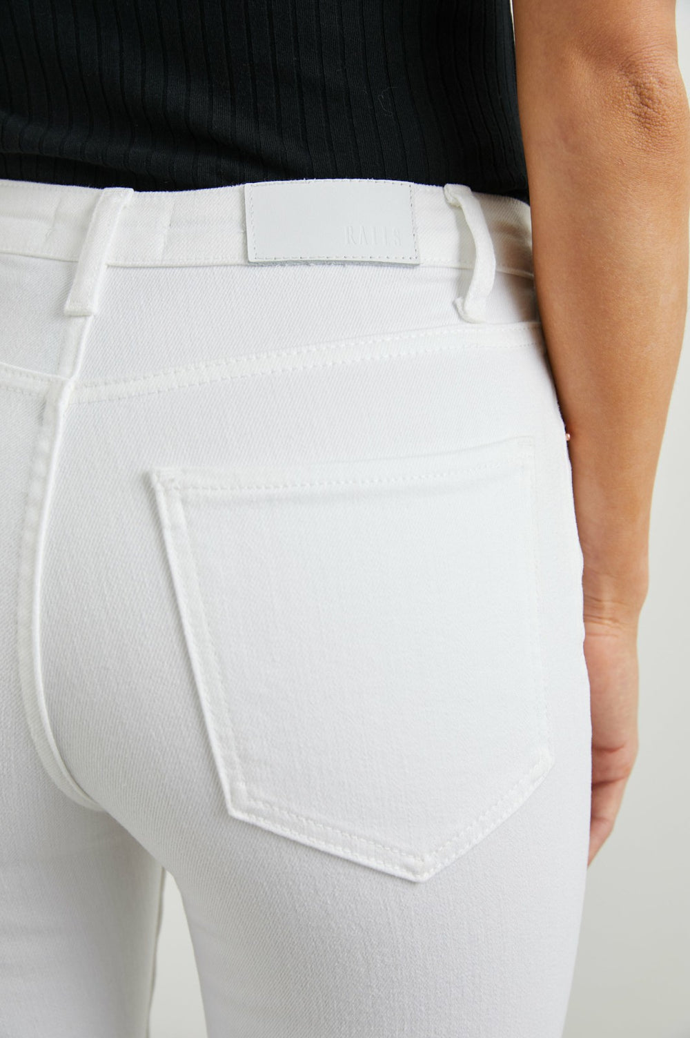 SUNSET CROP SLIM FLARE - SALT WHITE| Rails discount