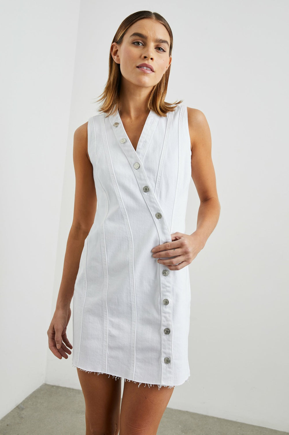 STRAND DRESS - SALT WHITE| Rails online