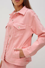 GROVE BOYFRIEND TRUCKER JACKET - BUBBLE GUM| Rails near me