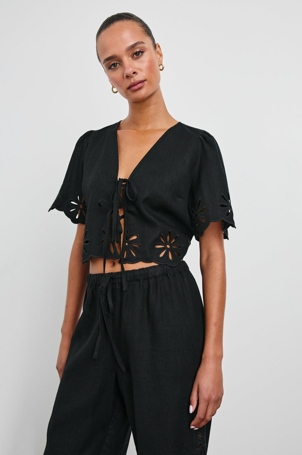 PARI TOP - BLACK EYELET| Rails discount