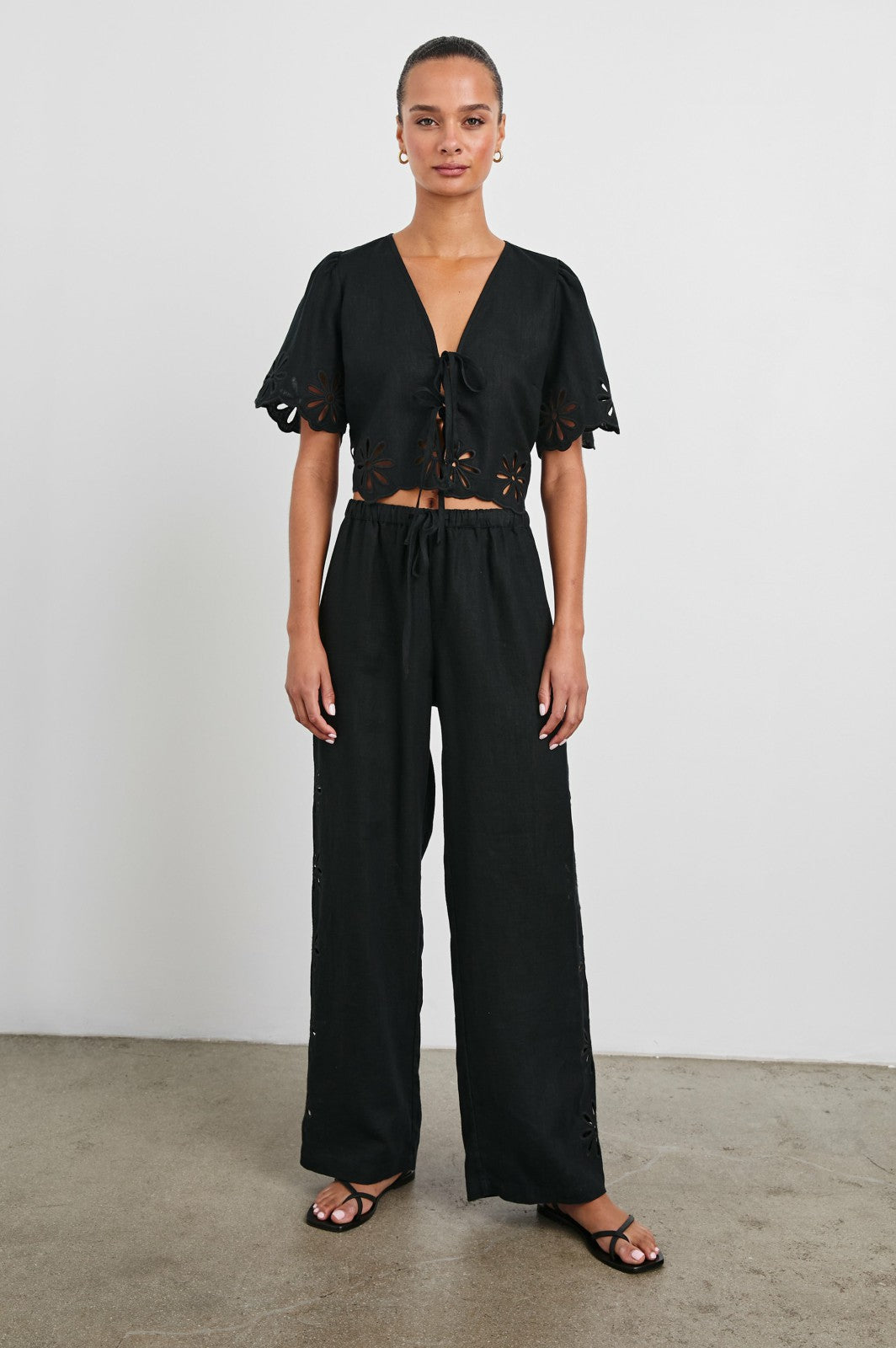 PARI TOP - BLACK EYELET| Rails discount