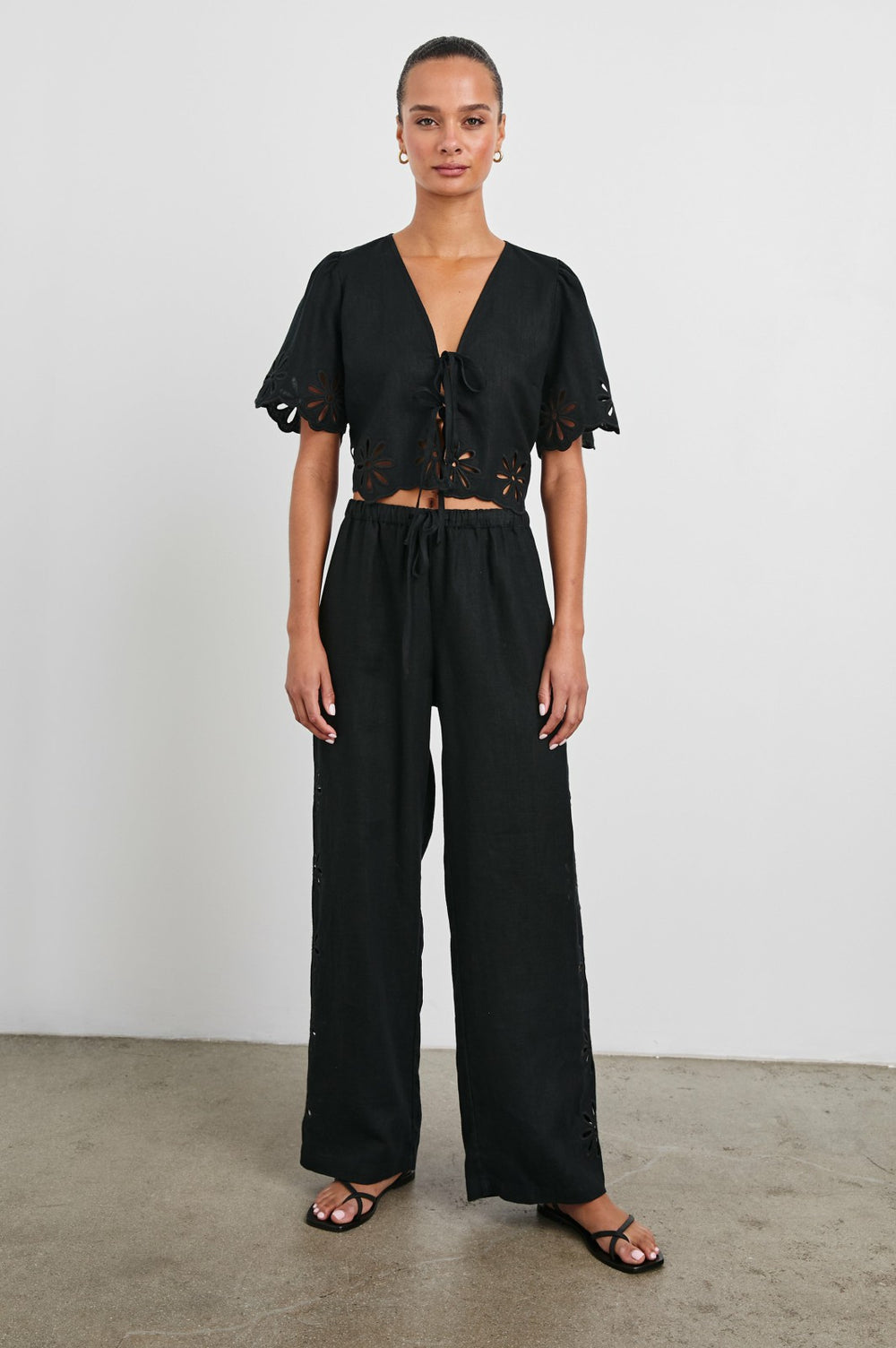 PARI TOP - BLACK EYELET| Rails discount