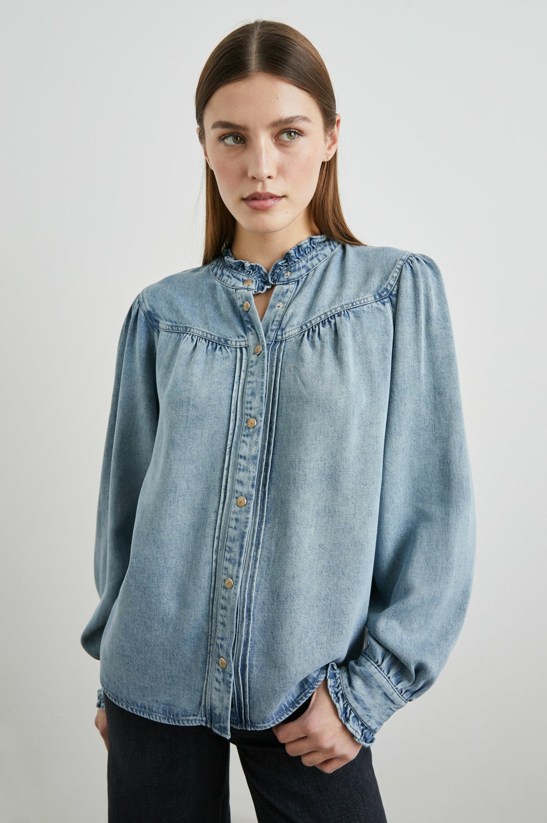 ALANNA SHIRT - ANTIQUE INDIGO| Rails discount