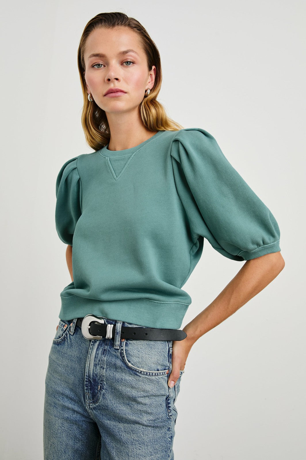 CAMY SWEATSHIRT - STONE BLUE| Rails discount