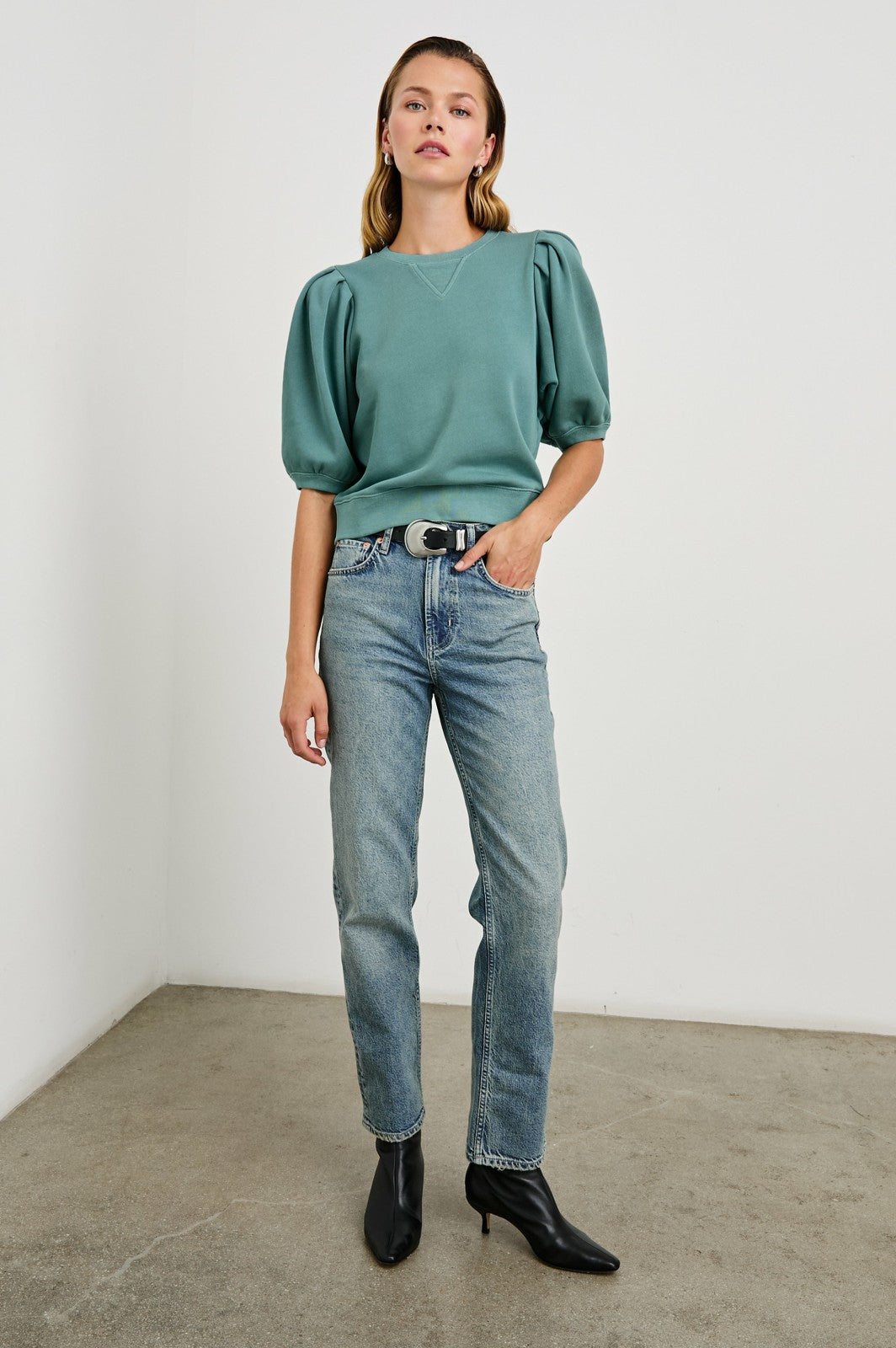 CAMY SWEATSHIRT - STONE BLUE| Rails discount
