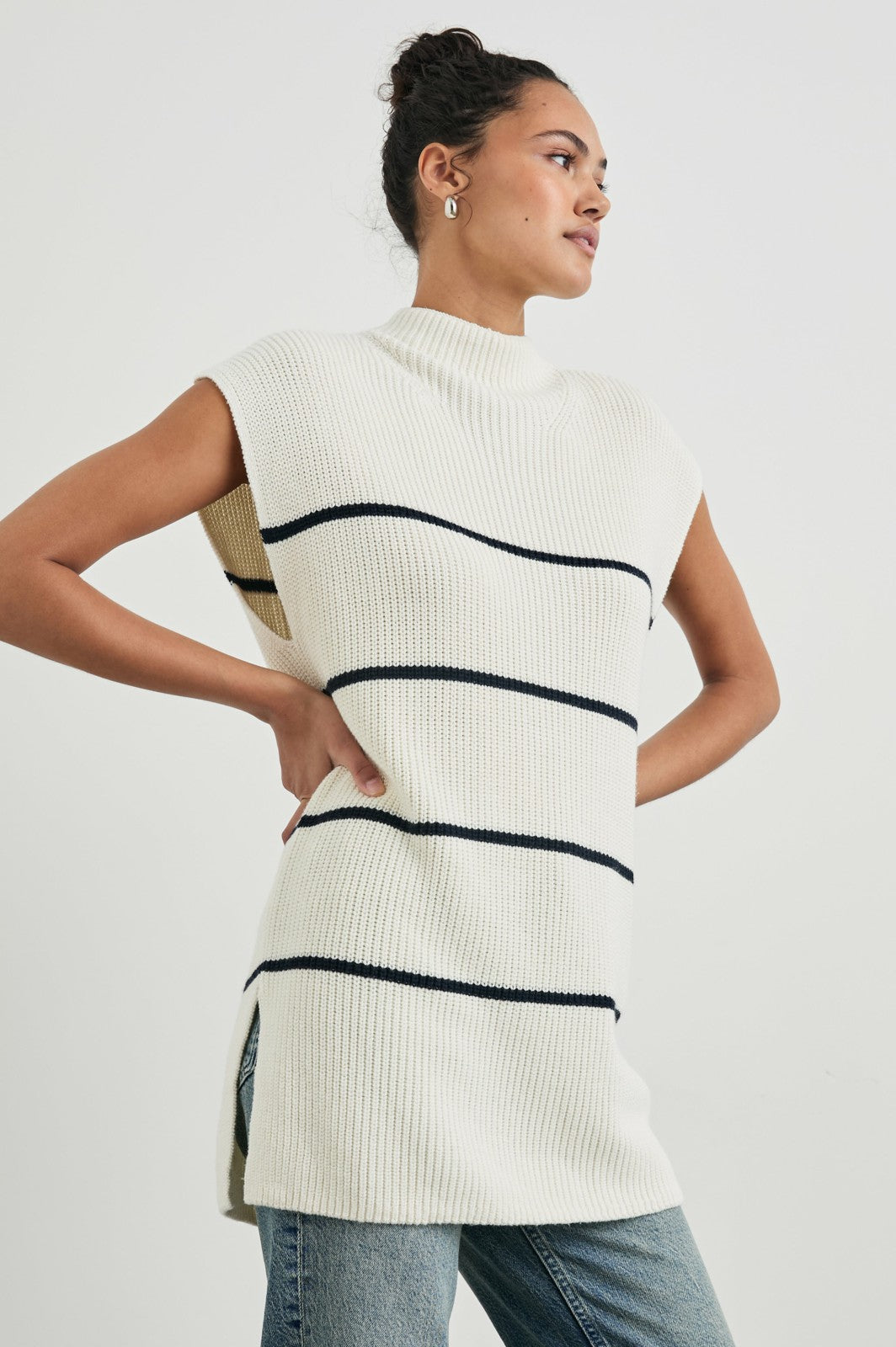 ETTA SWEATER - IVORY NAVY STRIPE| Rails discount