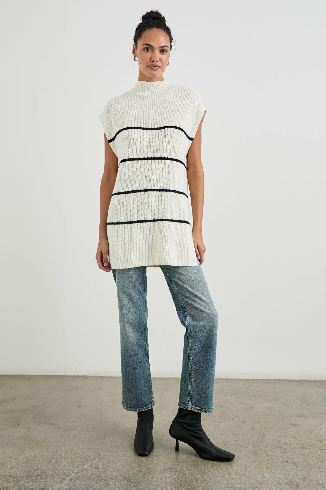 ETTA SWEATER - IVORY NAVY STRIPE| Rails discount