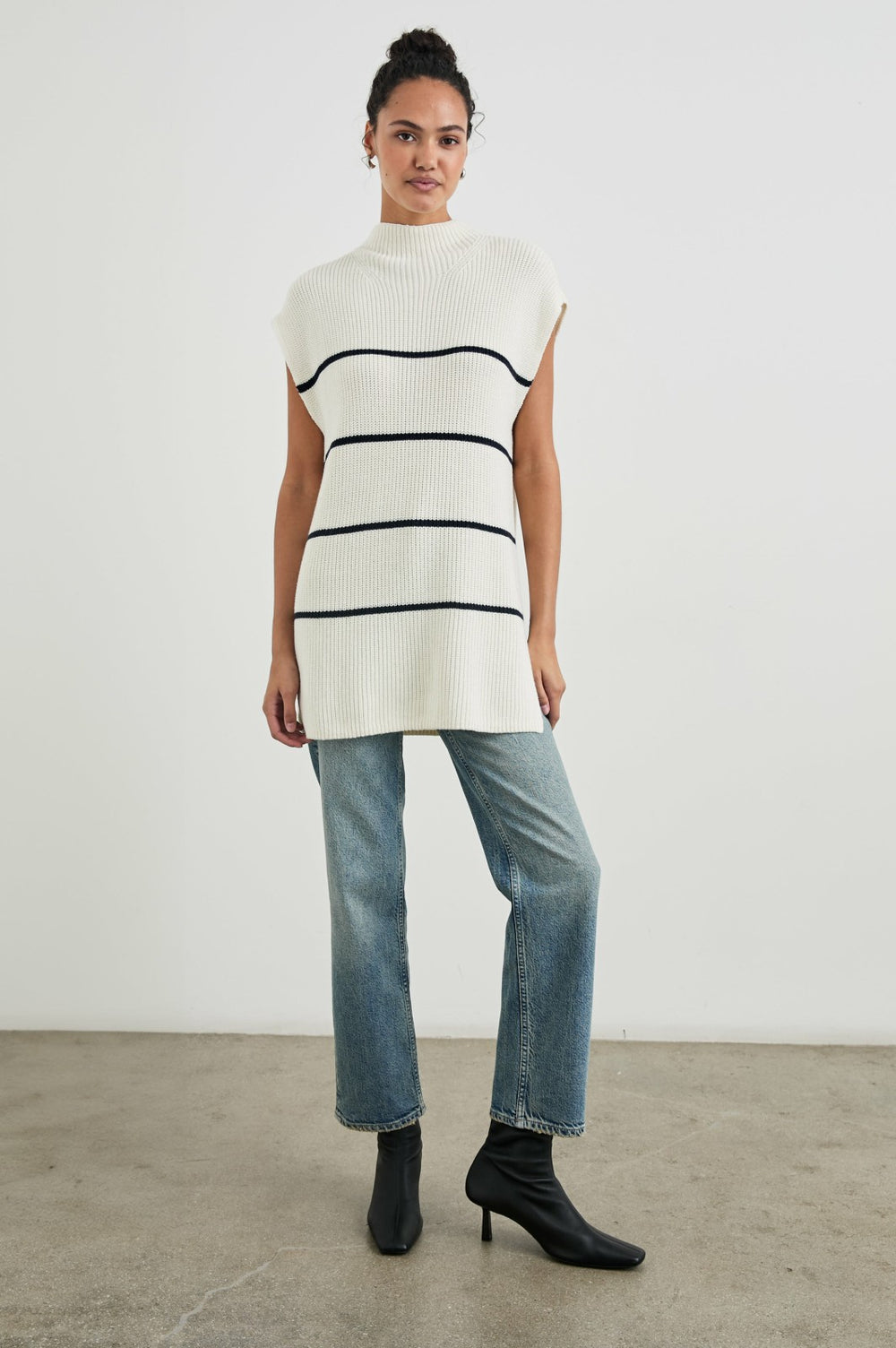 ETTA SWEATER - IVORY NAVY STRIPE| Rails discount