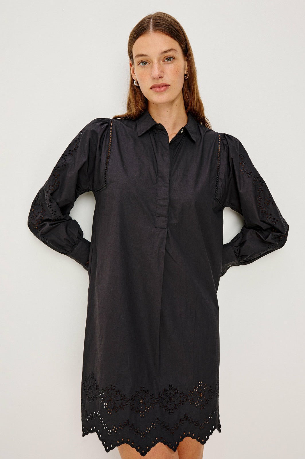 FERNANDA DRESS - BLACK EYELET| Rails online