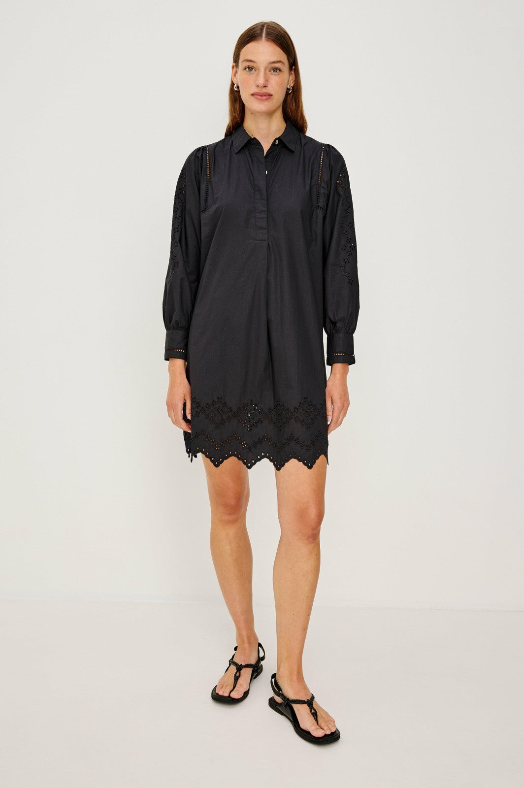 FERNANDA DRESS - BLACK EYELET| Rails online