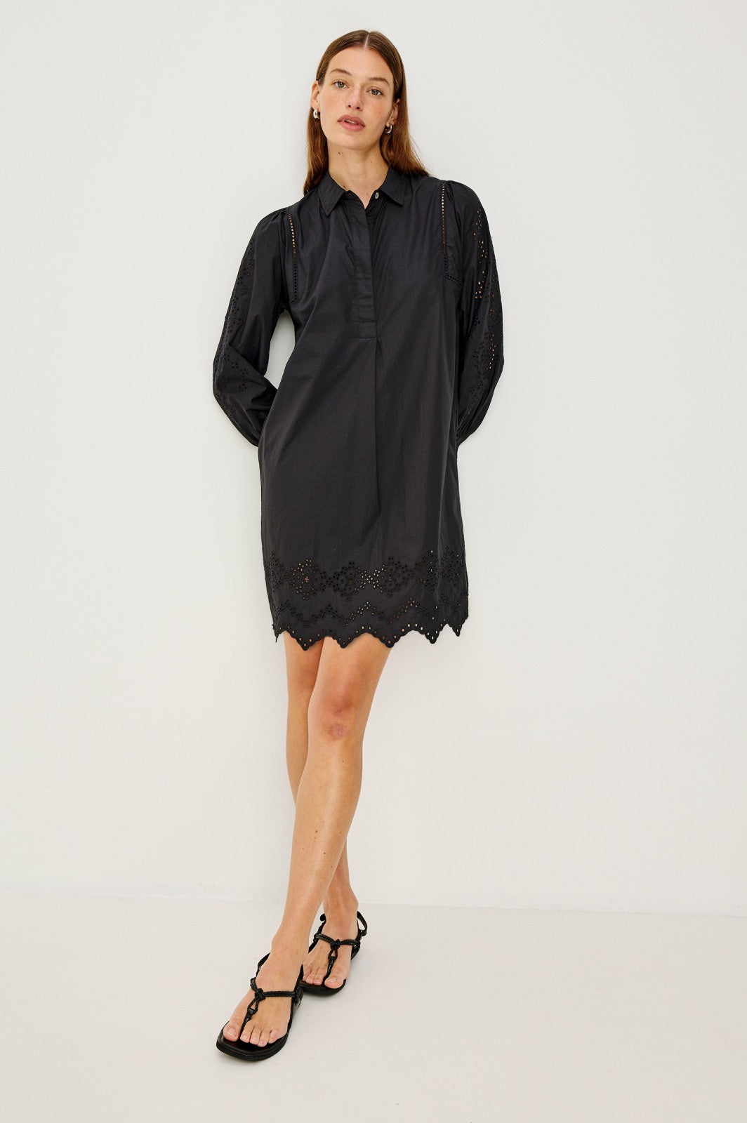 FERNANDA DRESS - BLACK EYELET| Rails online