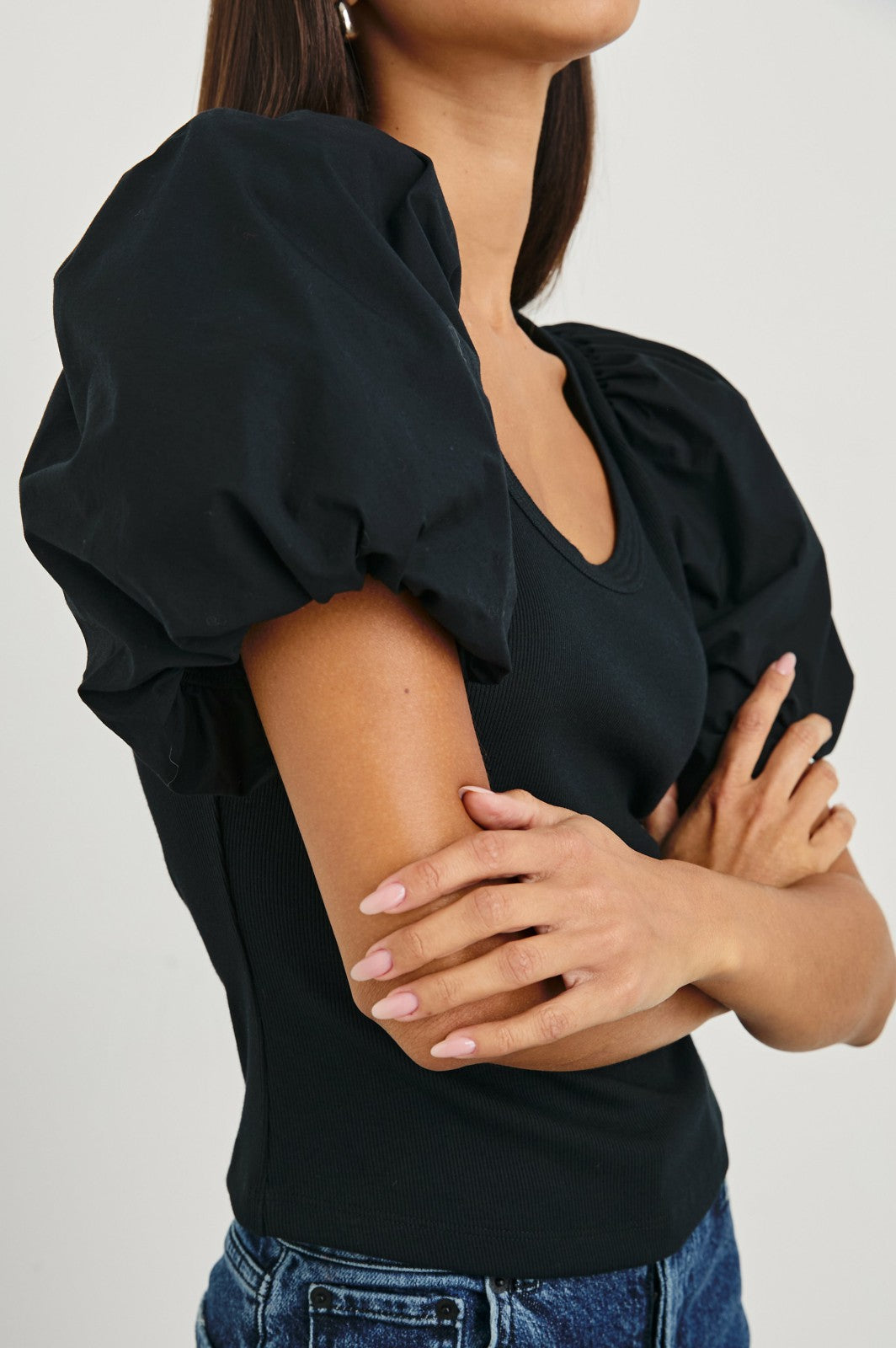 HALLIE TOP - BLACK| Rails sale
