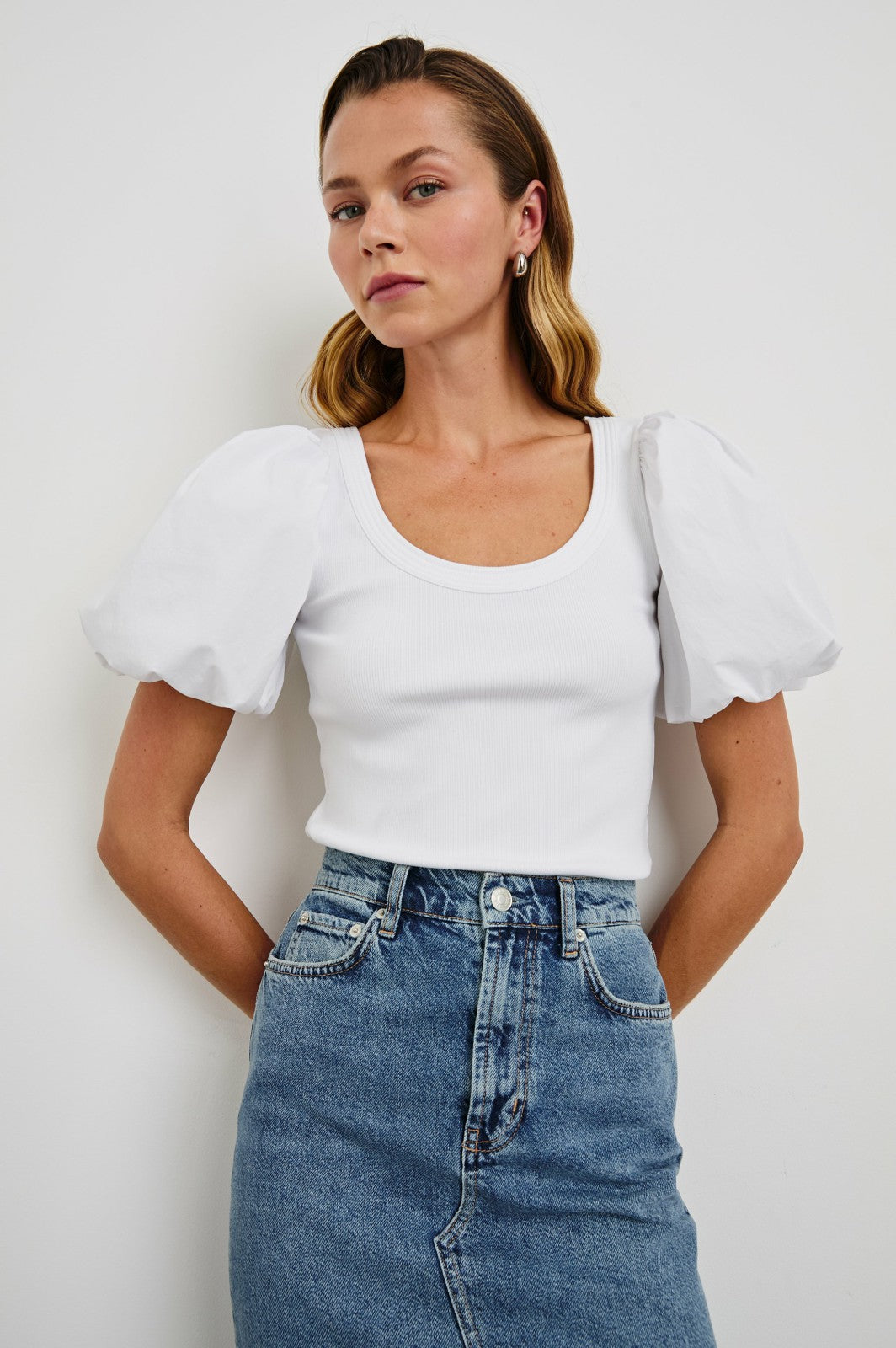 HALLIE TOP - WHITE| Rails discount