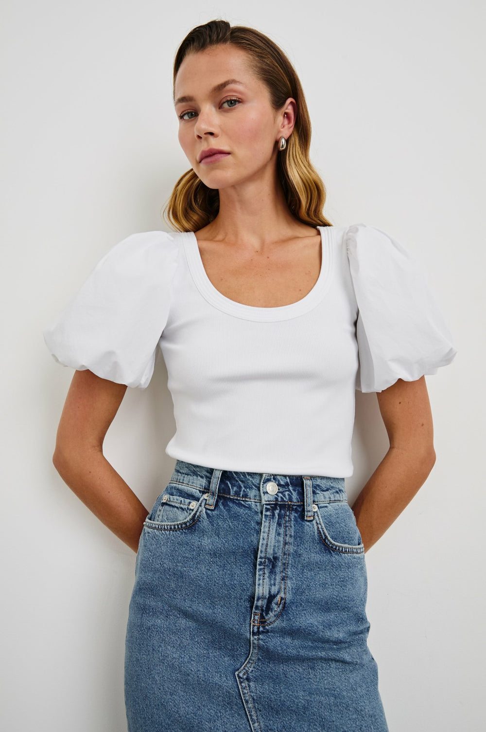 HALLIE TOP - WHITE| Rails discount