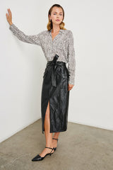 JOSEPHINE SHIRT - CHARCOAL WATERCOLOR CHEETAH| Rails for sale