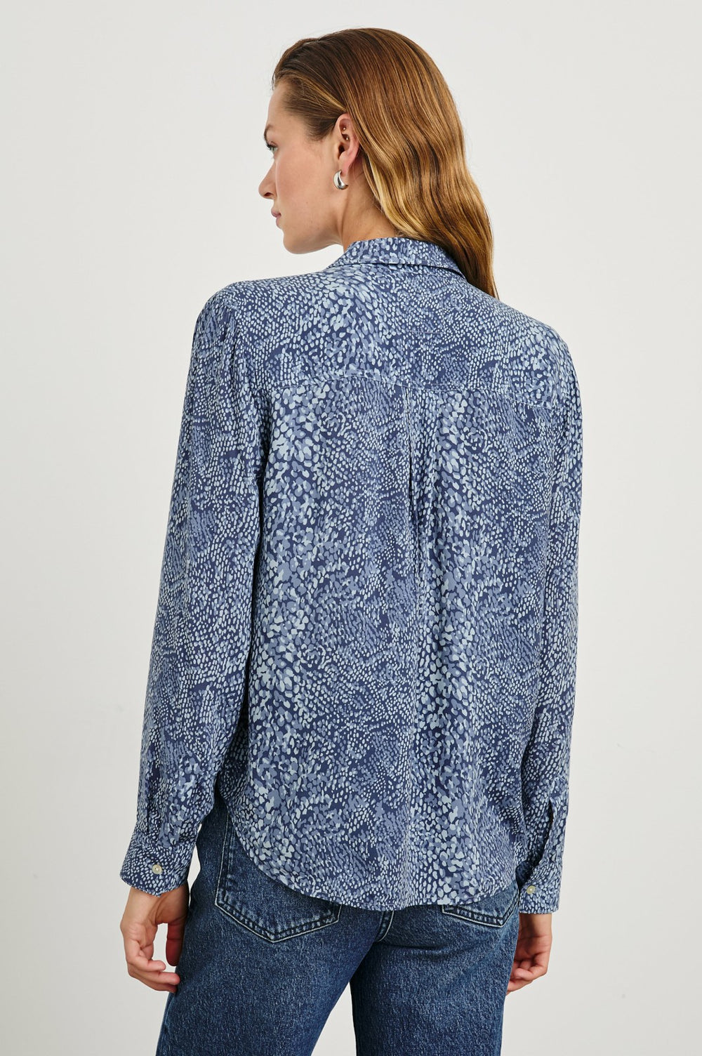 JOSEPHINE SHIRT - NAVY PYTHON| Rails outlet