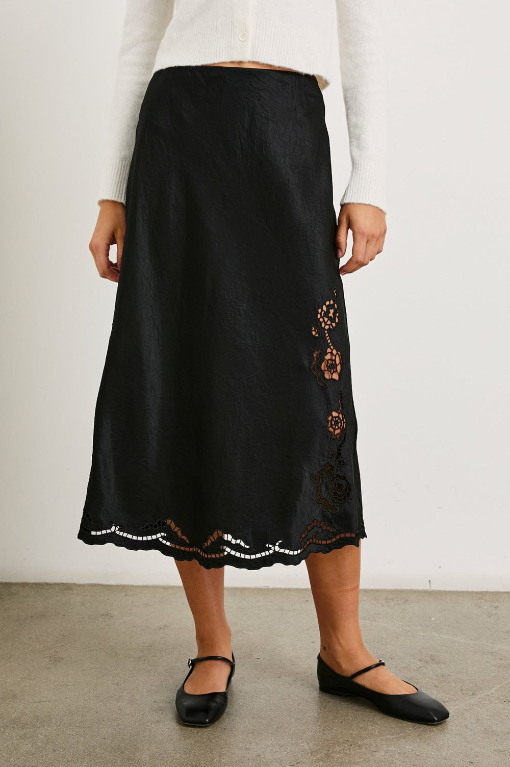 ANYA SKIRT - BLACK EYELET| Rails US