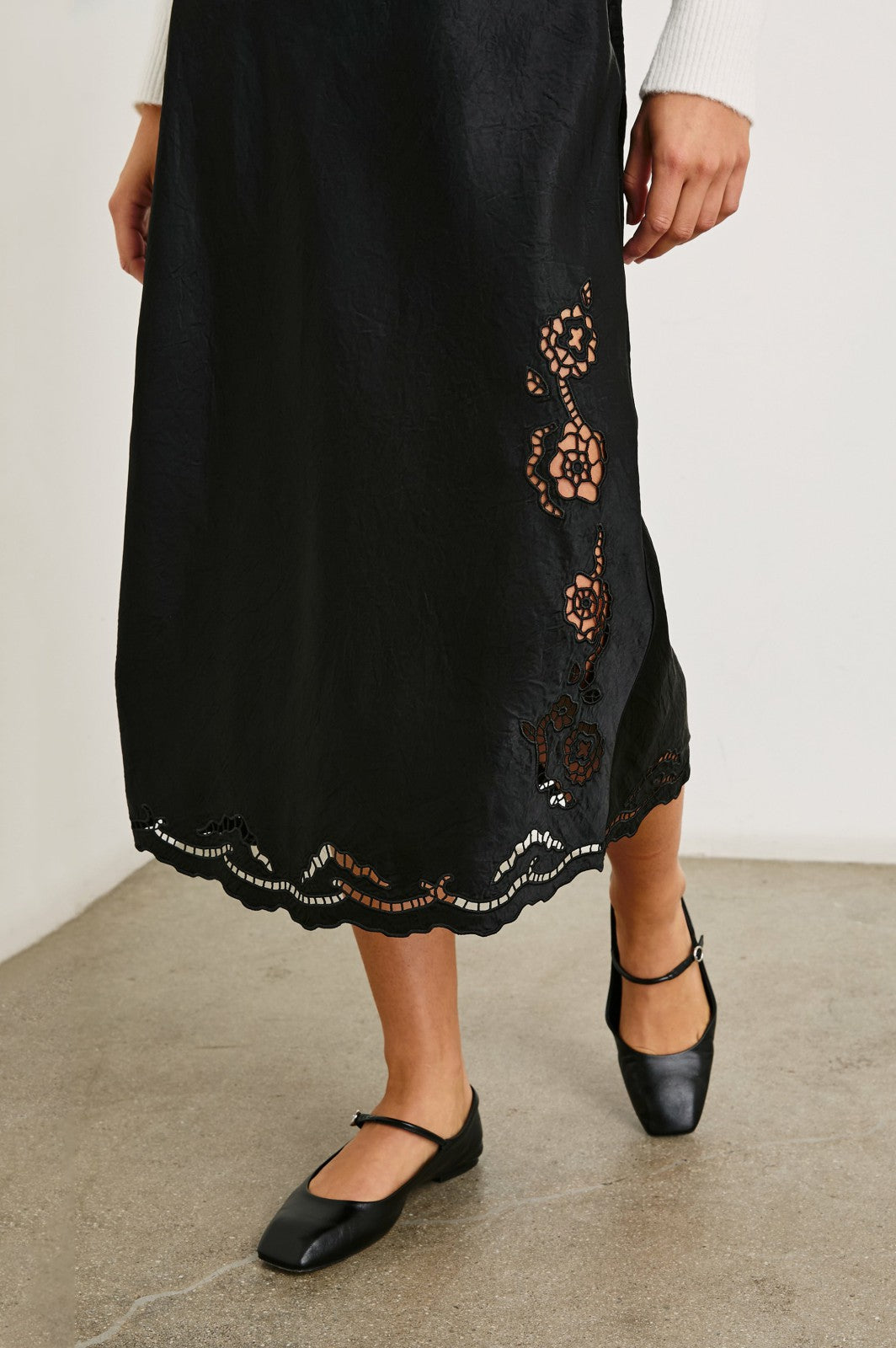 ANYA SKIRT - BLACK EYELET| Rails US