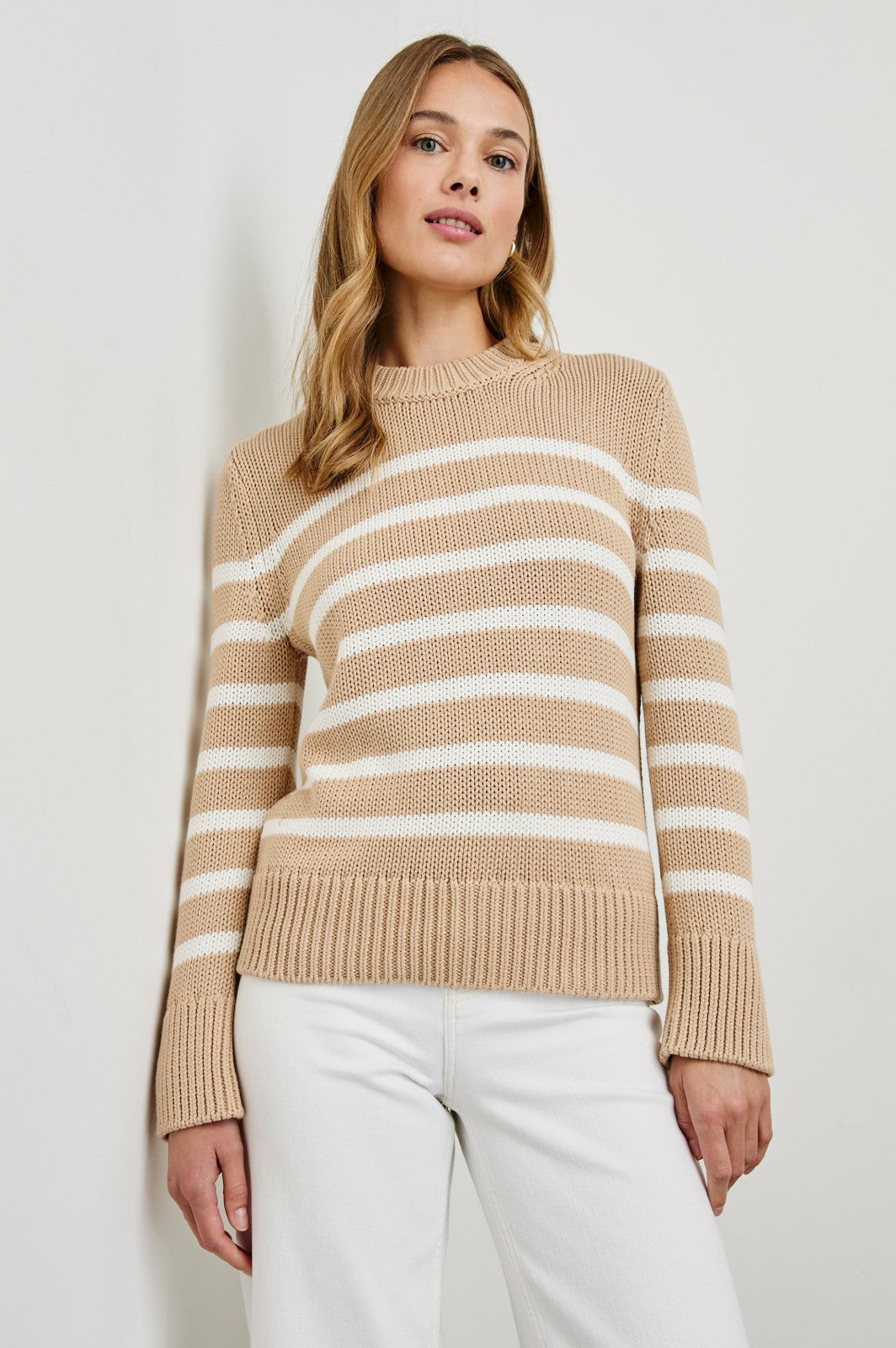 ALISE SWEATER - IVORY BIRCH STRIPE| Rails discount