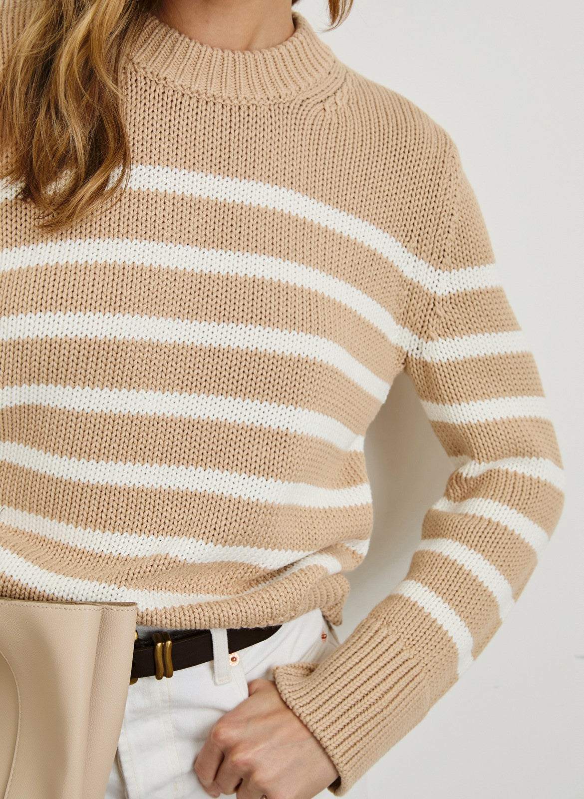 ALISE SWEATER - IVORY BIRCH STRIPE| Rails discount