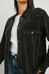 AUGUST SHIRT JACKET - FADED BLACK| Rails sale