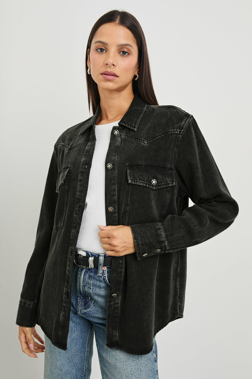 AUGUST SHIRT JACKET - FADED BLACK| Rails sale