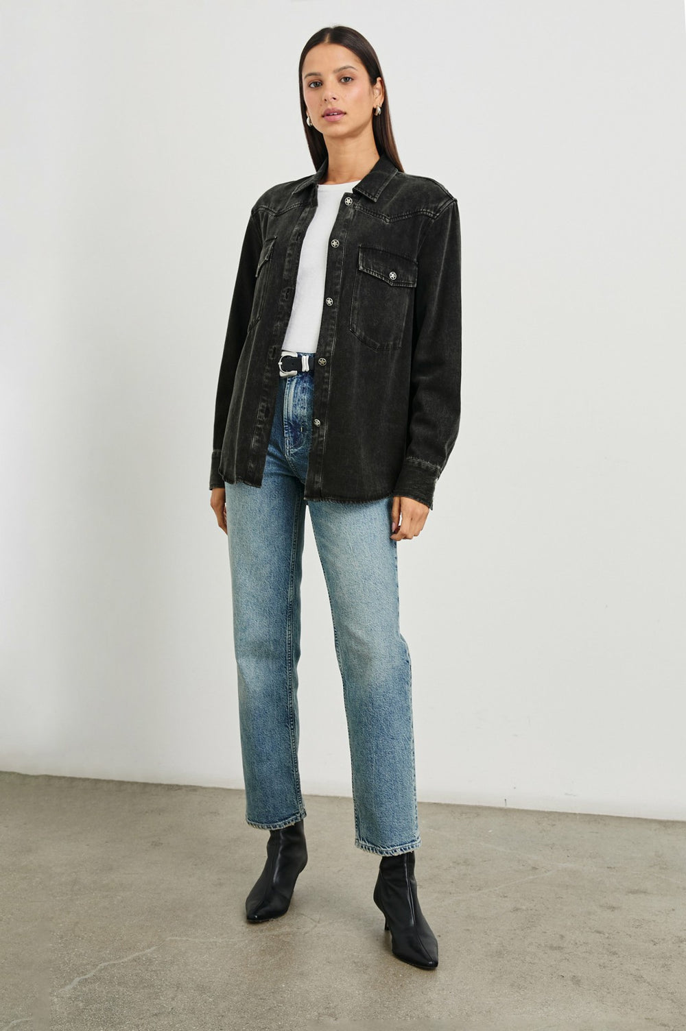 AUGUST SHIRT JACKET - FADED BLACK| Rails sale