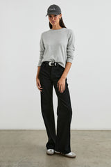 COTTON CASHMERE LONG SLEEVE T-SHIRT - HEATHER GREY| Rails near me