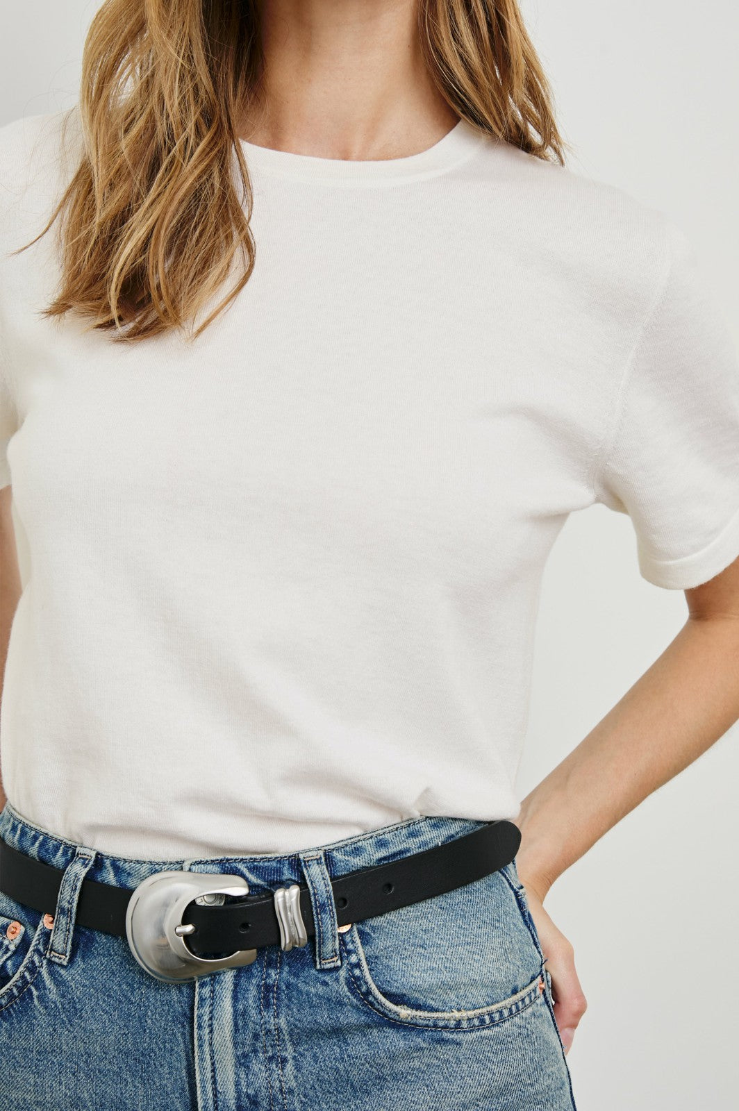 COTTON CASHMERE T-SHIRT - WHITE| Rails near me