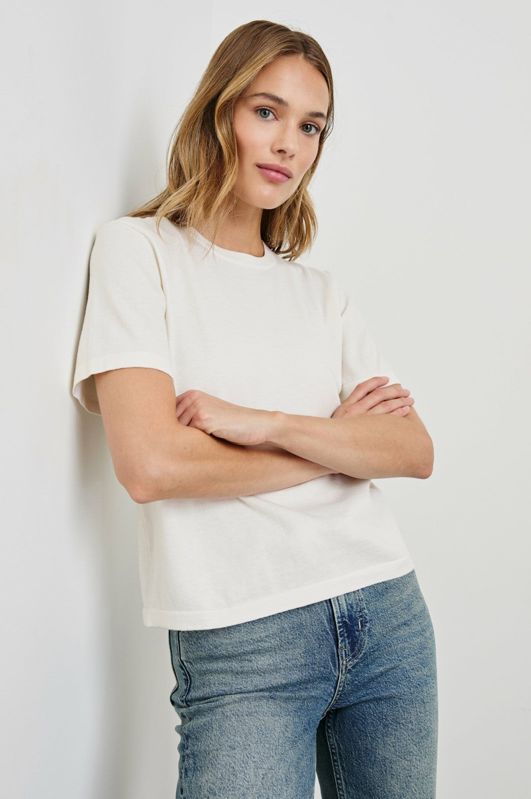 COTTON CASHMERE T-SHIRT - WHITE| Rails near me