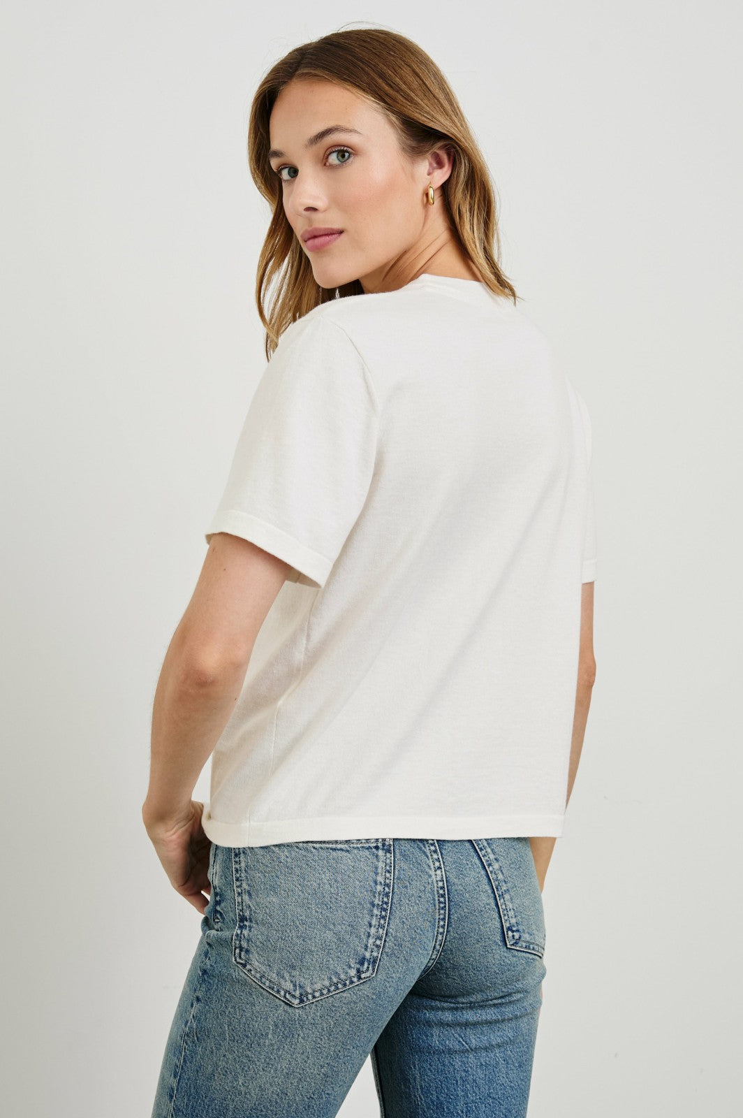 COTTON CASHMERE T-SHIRT - WHITE| Rails near me