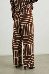 DAMANI PANT - BROWN LINE ART| Rails outlet
