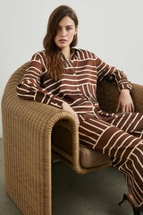 ELIAS SHIRT - BROWN LINE ART| Rails on sale