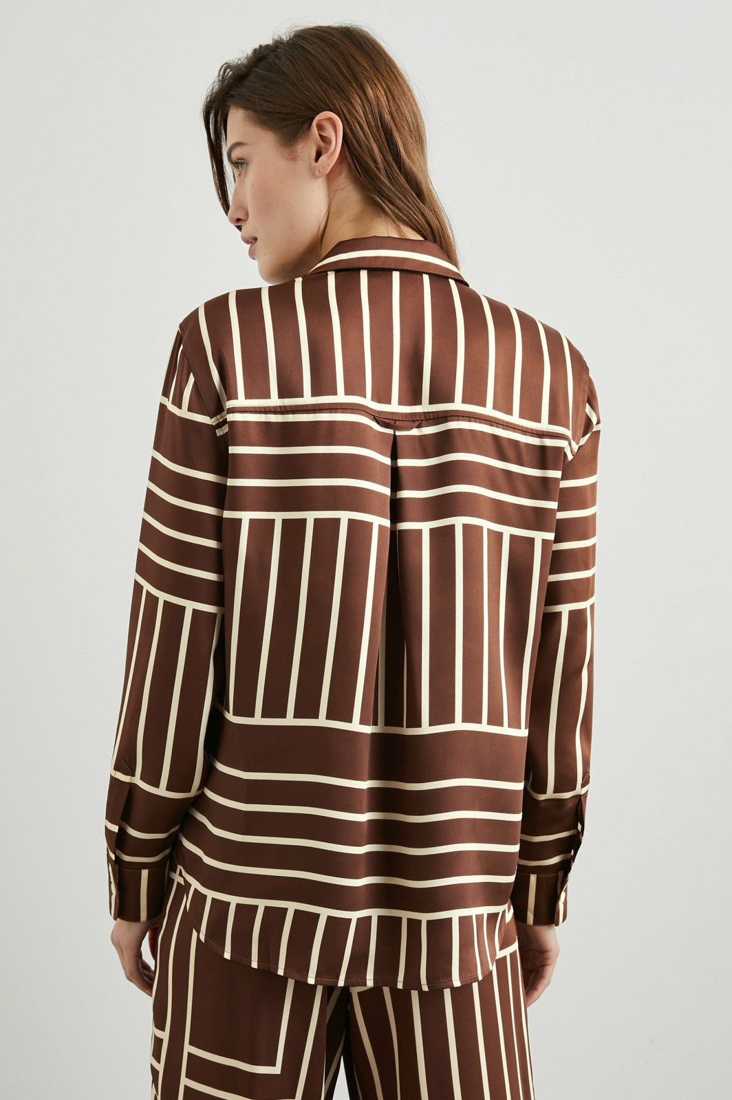ELIAS SHIRT - BROWN LINE ART| Rails on sale