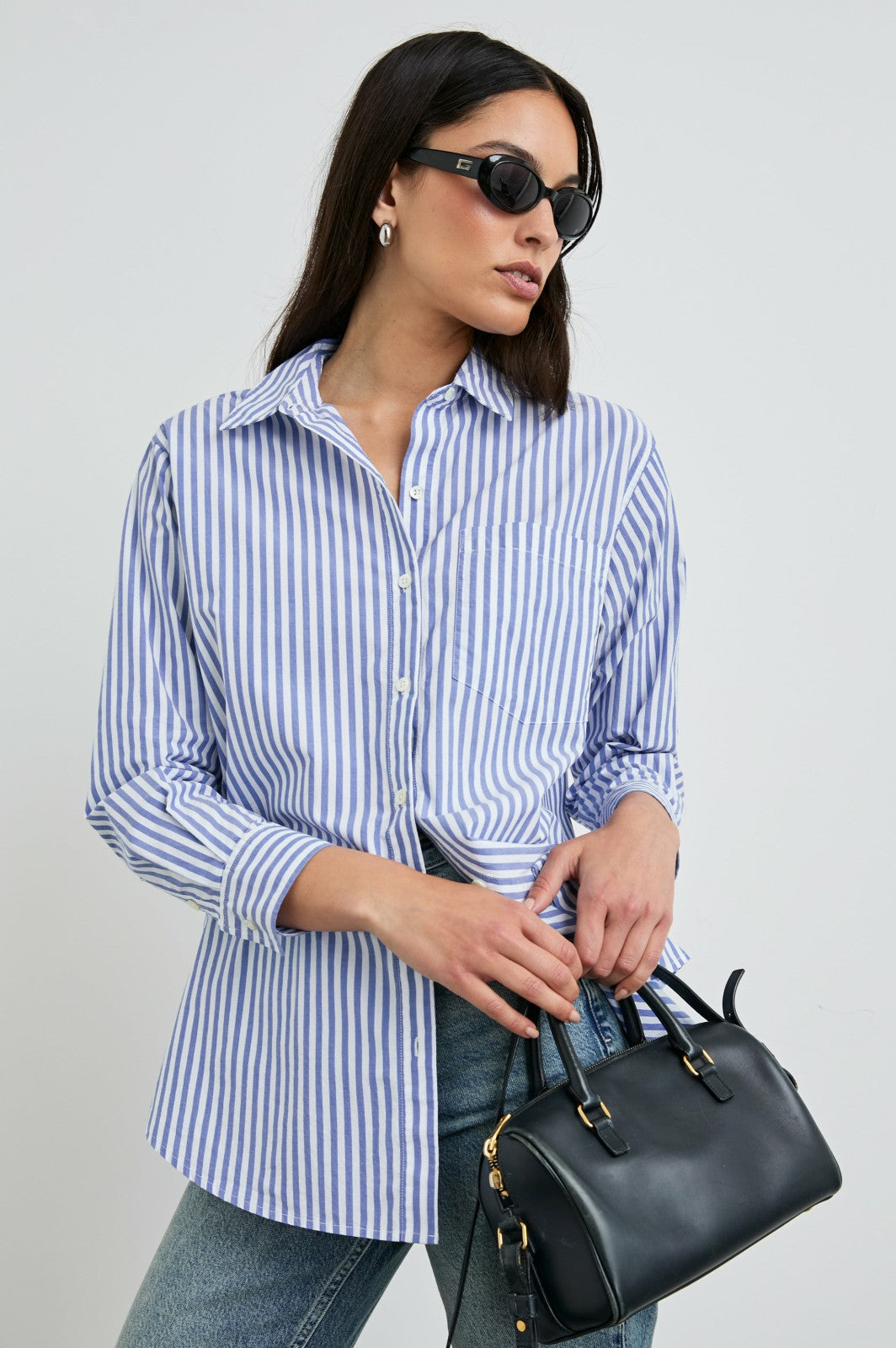 ELSA SHIRT - MARINER WHITE STRIPE| Rails near me