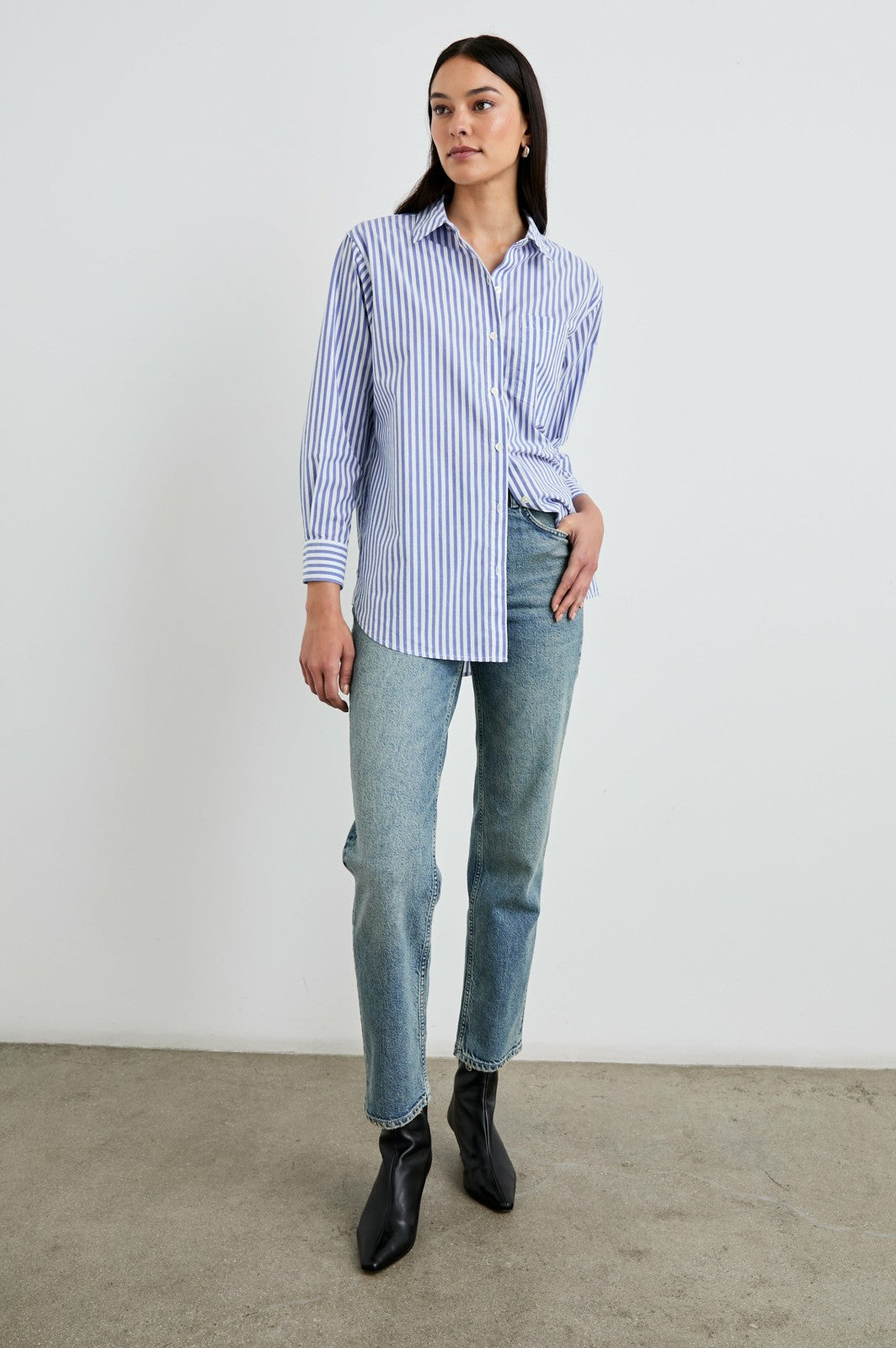 ELSA SHIRT - MARINER WHITE STRIPE| Rails near me