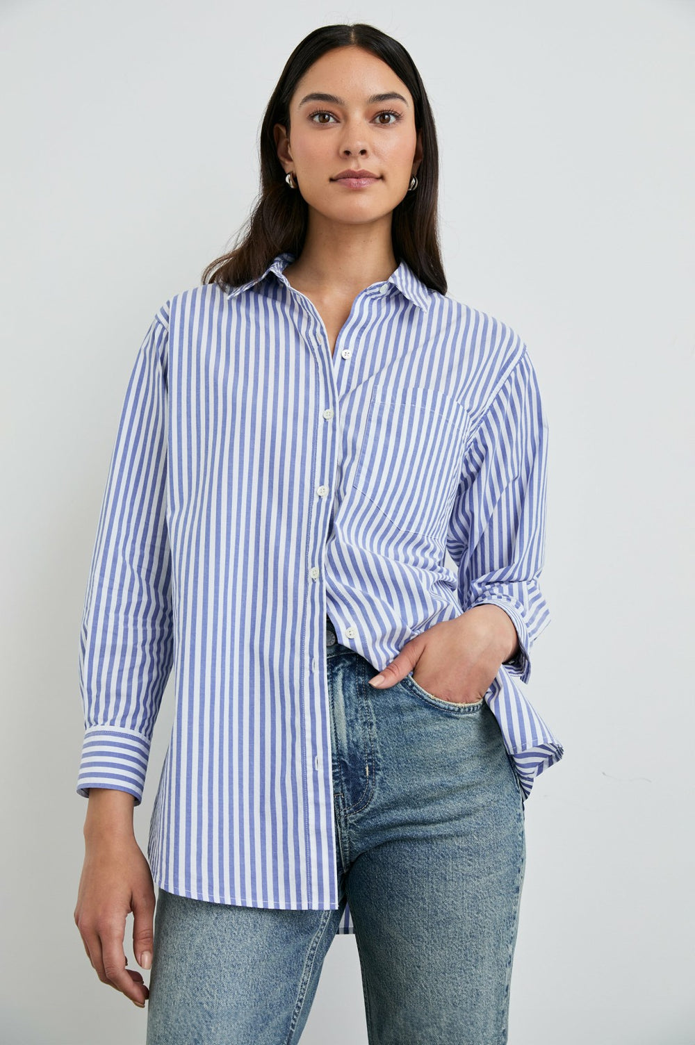 ELSA SHIRT - MARINER WHITE STRIPE| Rails near me