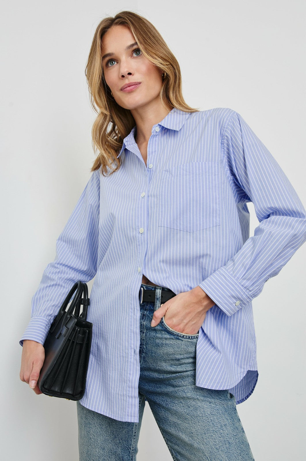 ELSA SHIRT - OXFORD WHITE STRIPE| Rails outlet