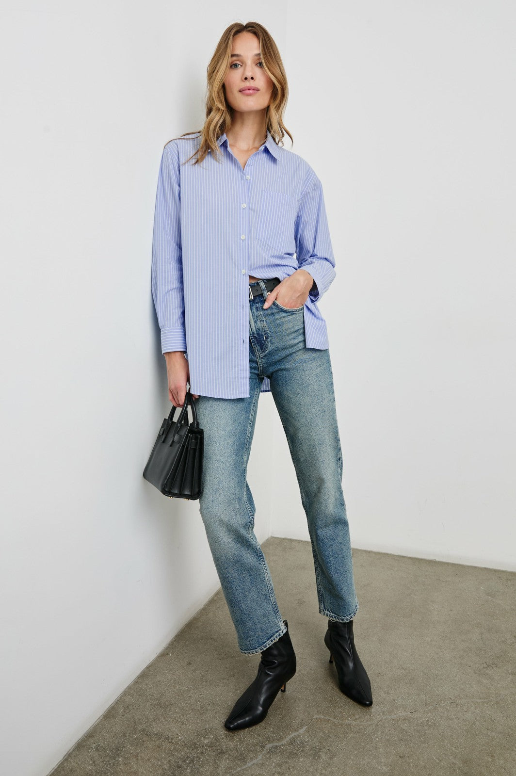 ELSA SHIRT - OXFORD WHITE STRIPE| Rails outlet