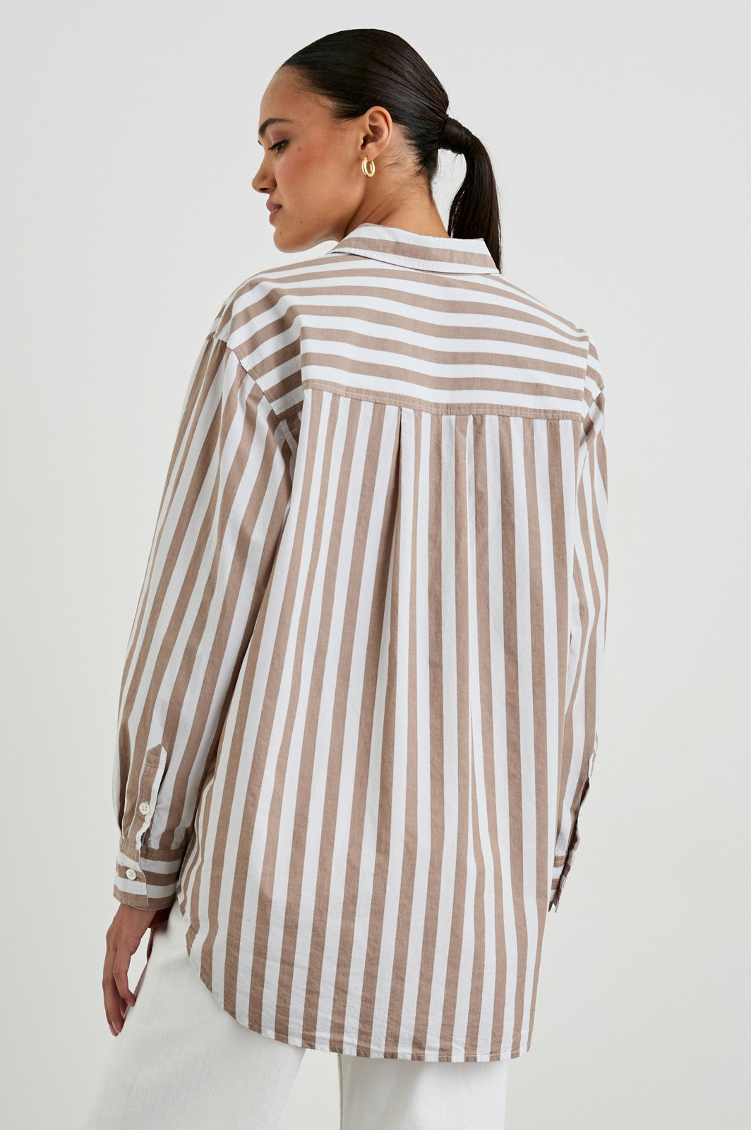 ELSA SHIRT - RUSSET WHITE STRIPE| Rails US