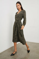 FABIAN DRESS - OLIVE PEBBLE| Rails US