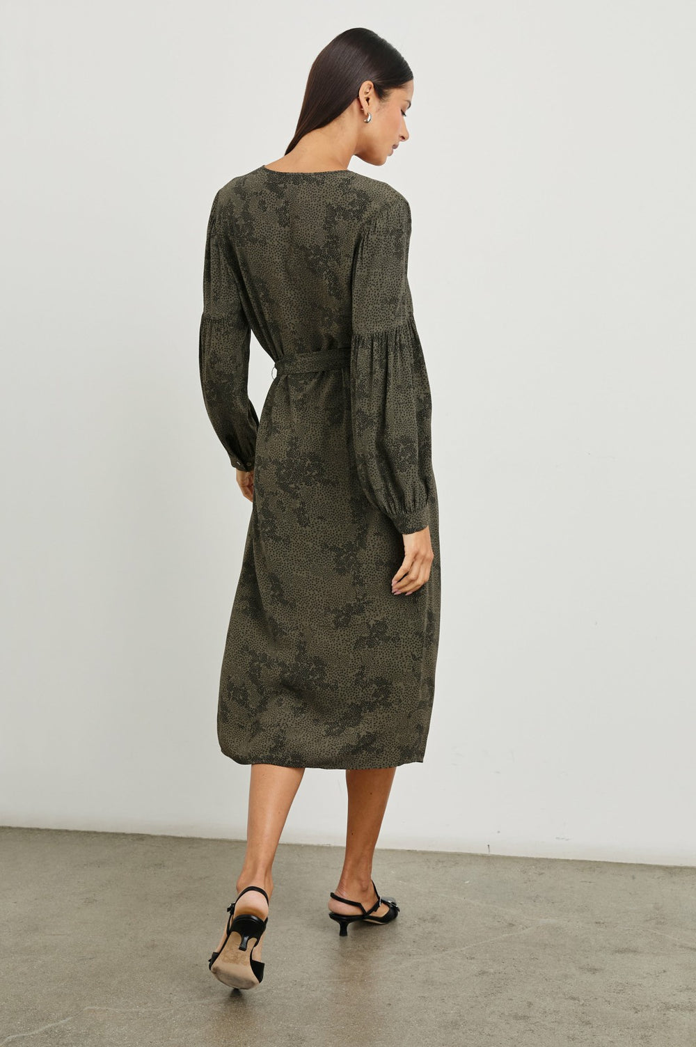FABIAN DRESS - OLIVE PEBBLE| Rails US