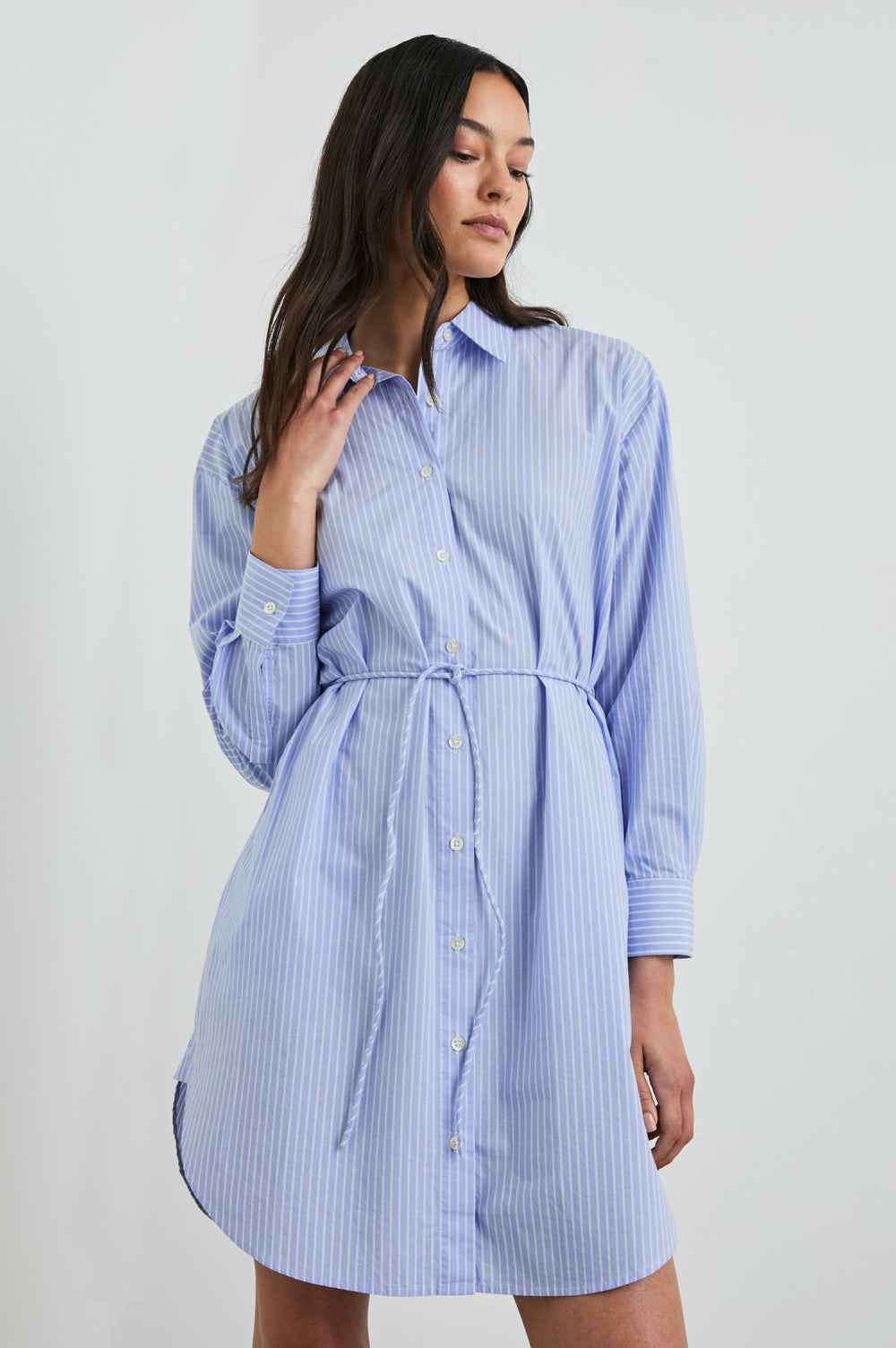 HARMONY DRESS - OXFORD WHITE STRIPE| Rails sale